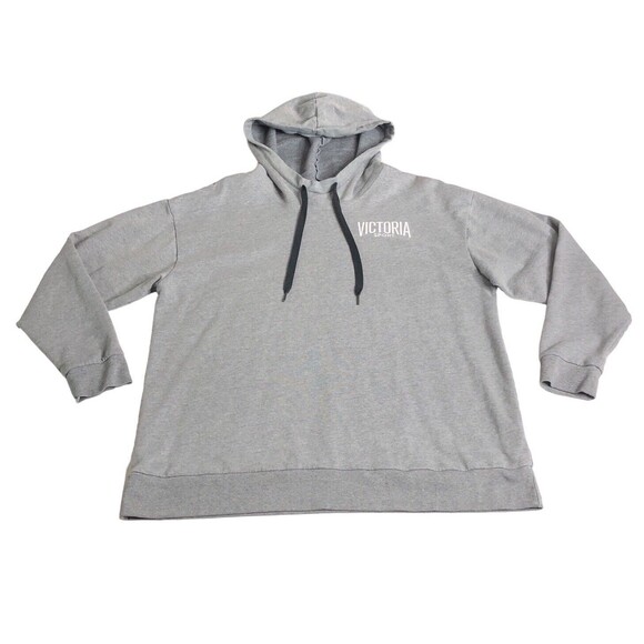 Victoria's Secret Sweaters - Victorias Secret Victoria Sport Hoodie Womens L Heather Gray Pullover Sweatshirt